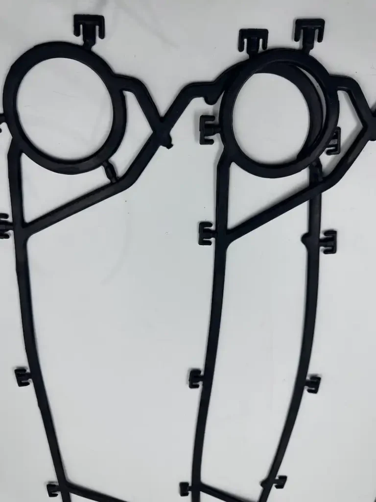 Precision-engineered PHE gasket with secure locking tabs for plate heat exchangers by Senovis.
