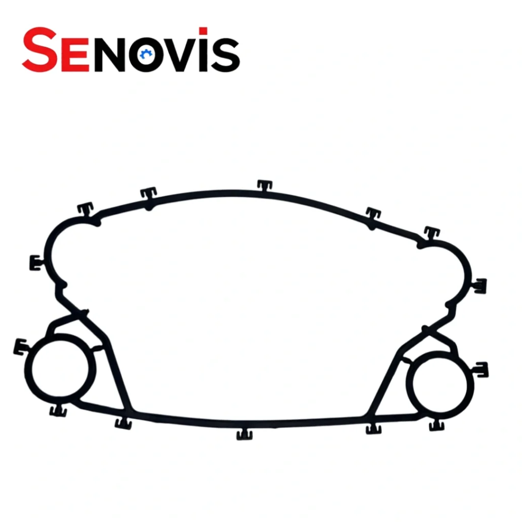 Precision-molded PHE gasket for Alfa Laval M15 series plate heat exchangers by Senovis.