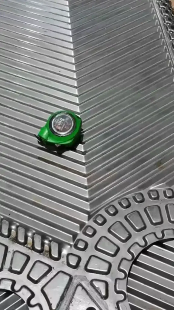 APV T4 plate heat exchanger plate factory real production scene industrial PHE plate
