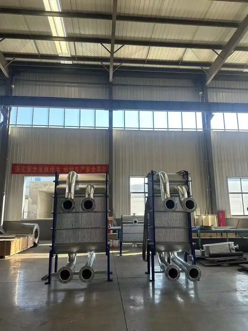 Sondex S14A GPHE gasketed plate heat exchanger industrial workshop fabrication and assembly process