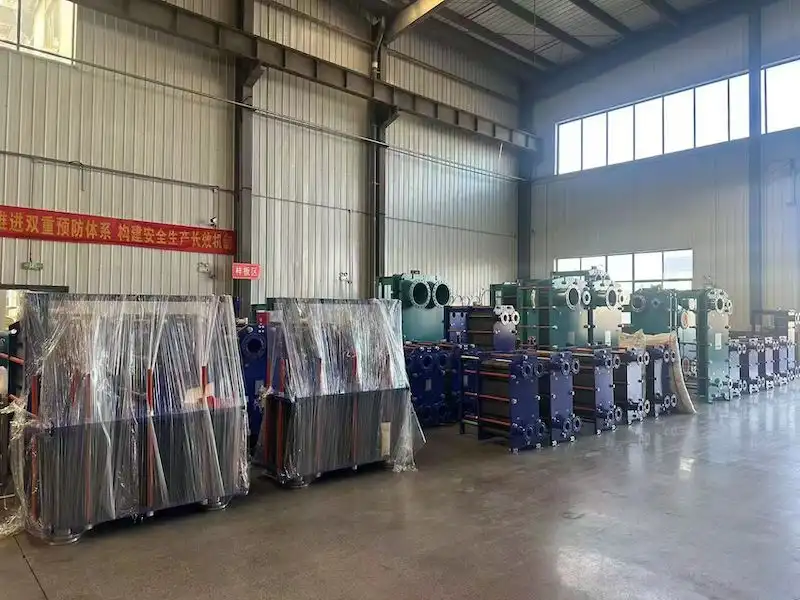 Sondex S4A GPHE gasketed plate heat exchanger factory assembly process industrial equipment production