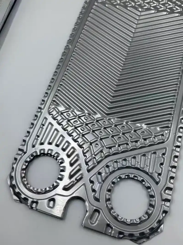 A10 PHE plate corrugation pattern detail Alfa Laval heat exchanger plate surface