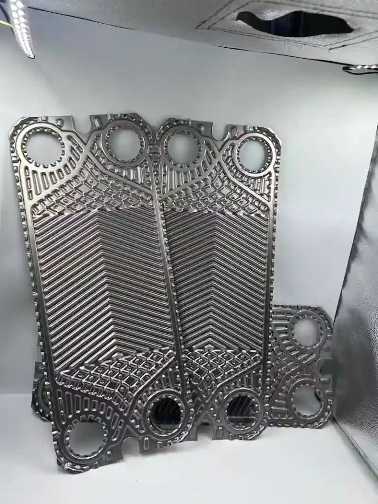 APV N35 heat exchanger plate corrugation detail and surface pattern