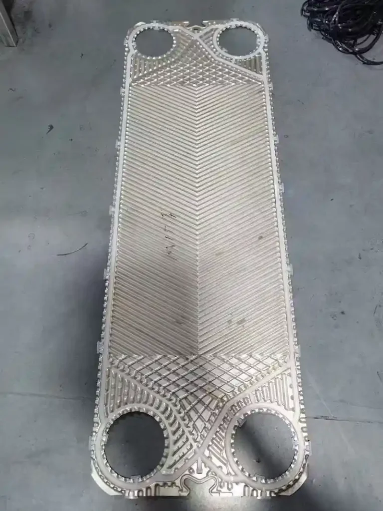 T5B plate heat exchanger plate real factory product industrial PHE plate production