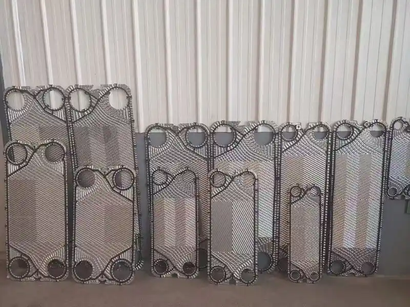 T8 plate heat exchanger plate finished products factory inspection industrial heat transfer plates