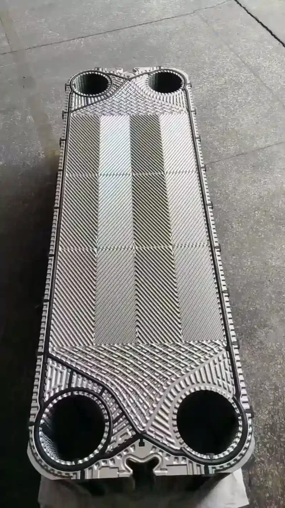 AC600 plate heat exchanger plate factory real production scene industrial PHE plate