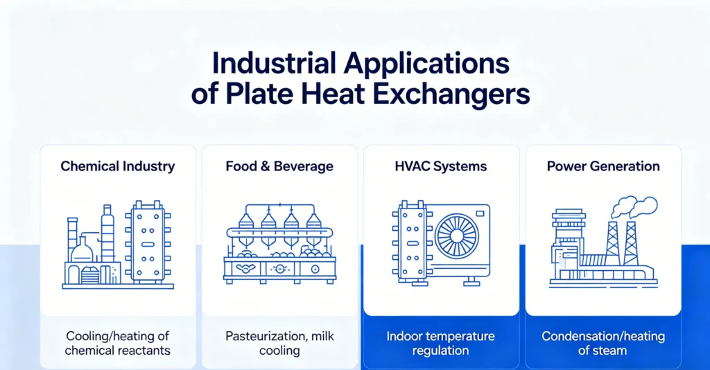 Industrial application fields of plate heat exchangers in various industries