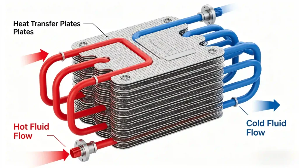 Working Principle & Fluid Flow of Plate Heat Exchanger