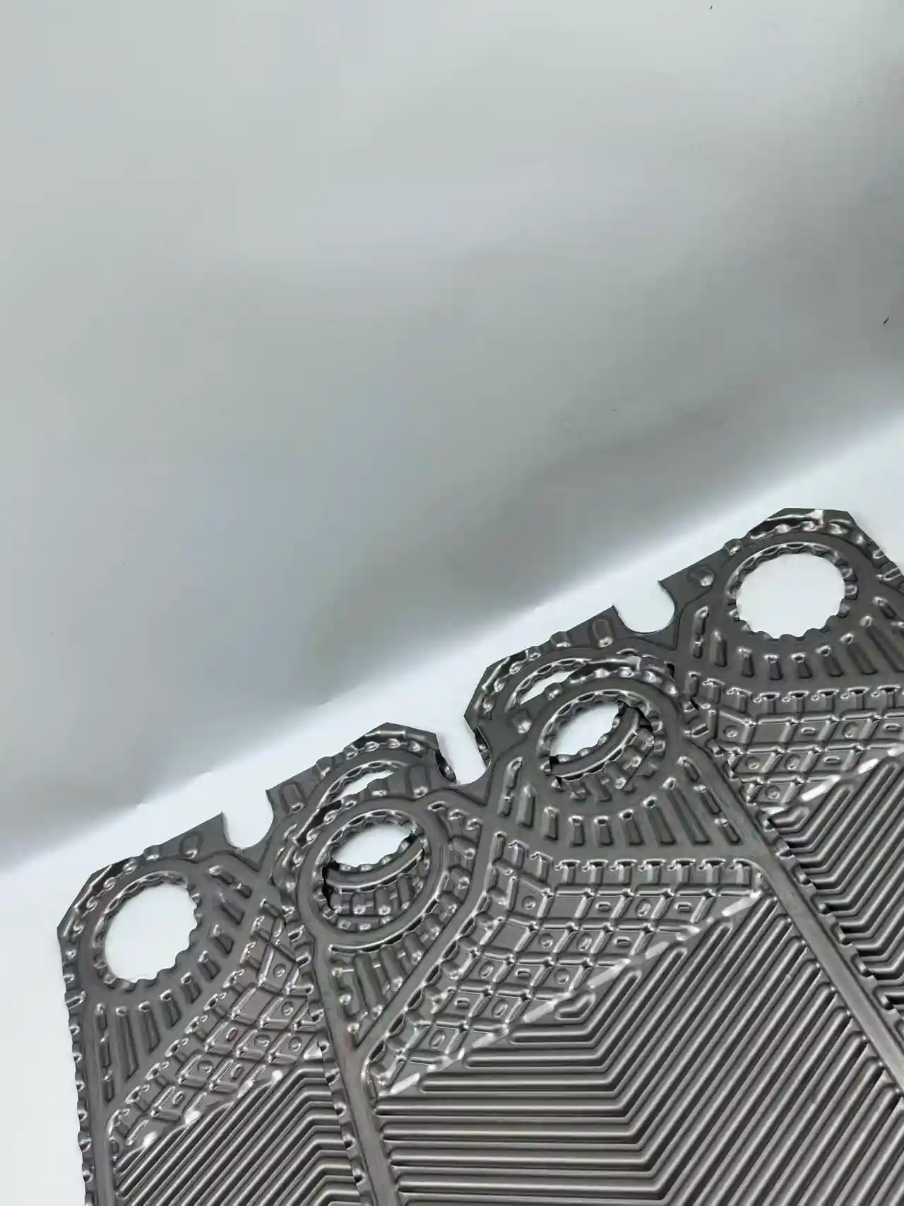 Corrugated heat transfer surface of Sondex S22 plate heat exchanger plate