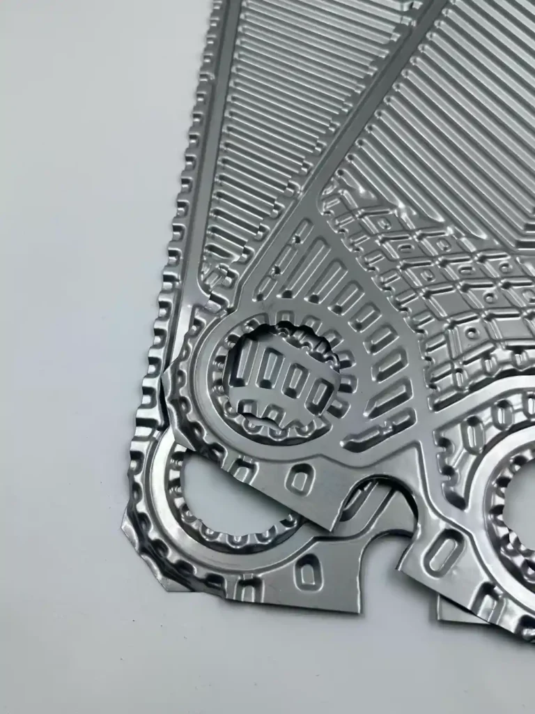 Sondex S22 stainless steel heat exchanger plate edge profile detail