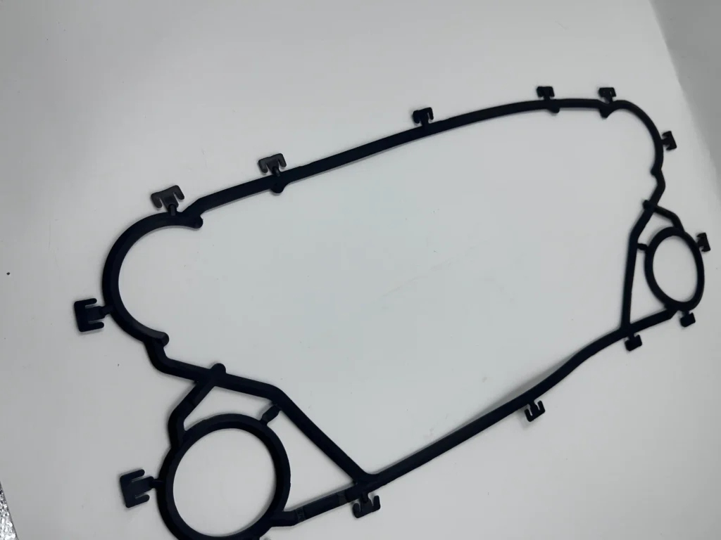 Vicarb V45 elastomer gasket manufactured for industrial heat exchanger service