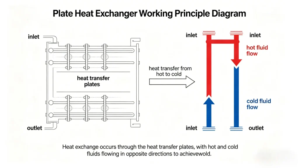 Plate Heat Exchanger Working Principle Flow Chart