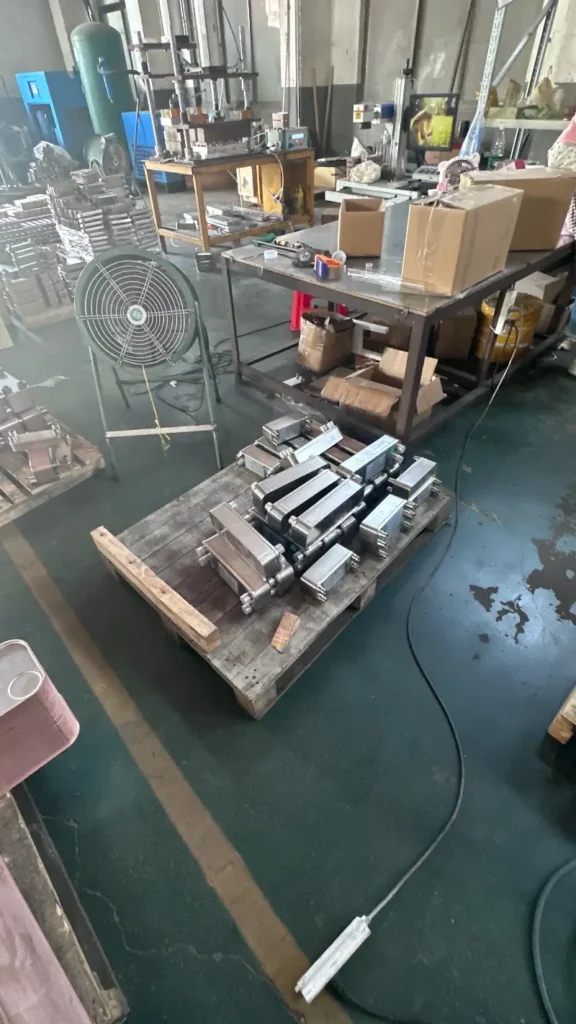 Compatible Alfa Laval AC16 brazed plate heat exchanger prepared for export shipment
