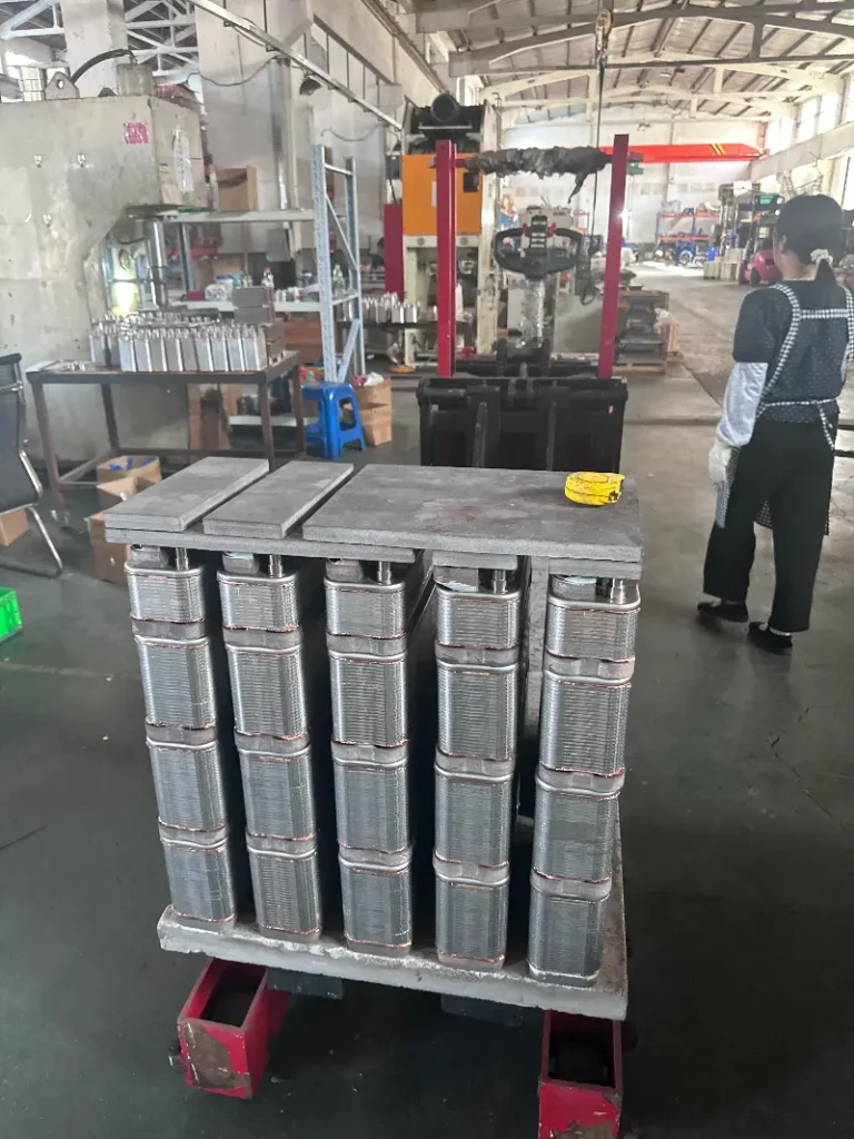 Export packaging of compatible Alfa Laval AC230 brazed plate heat exchanger