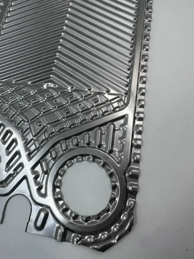 Alfa Laval TL10B replacement plate for gasketed plate heat exchanger food industry applications.
