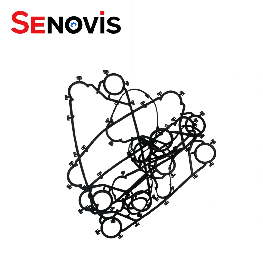 FUNKE FP04 gasket manufactured with black NBR gasket material for plate heat exchanger sealing.